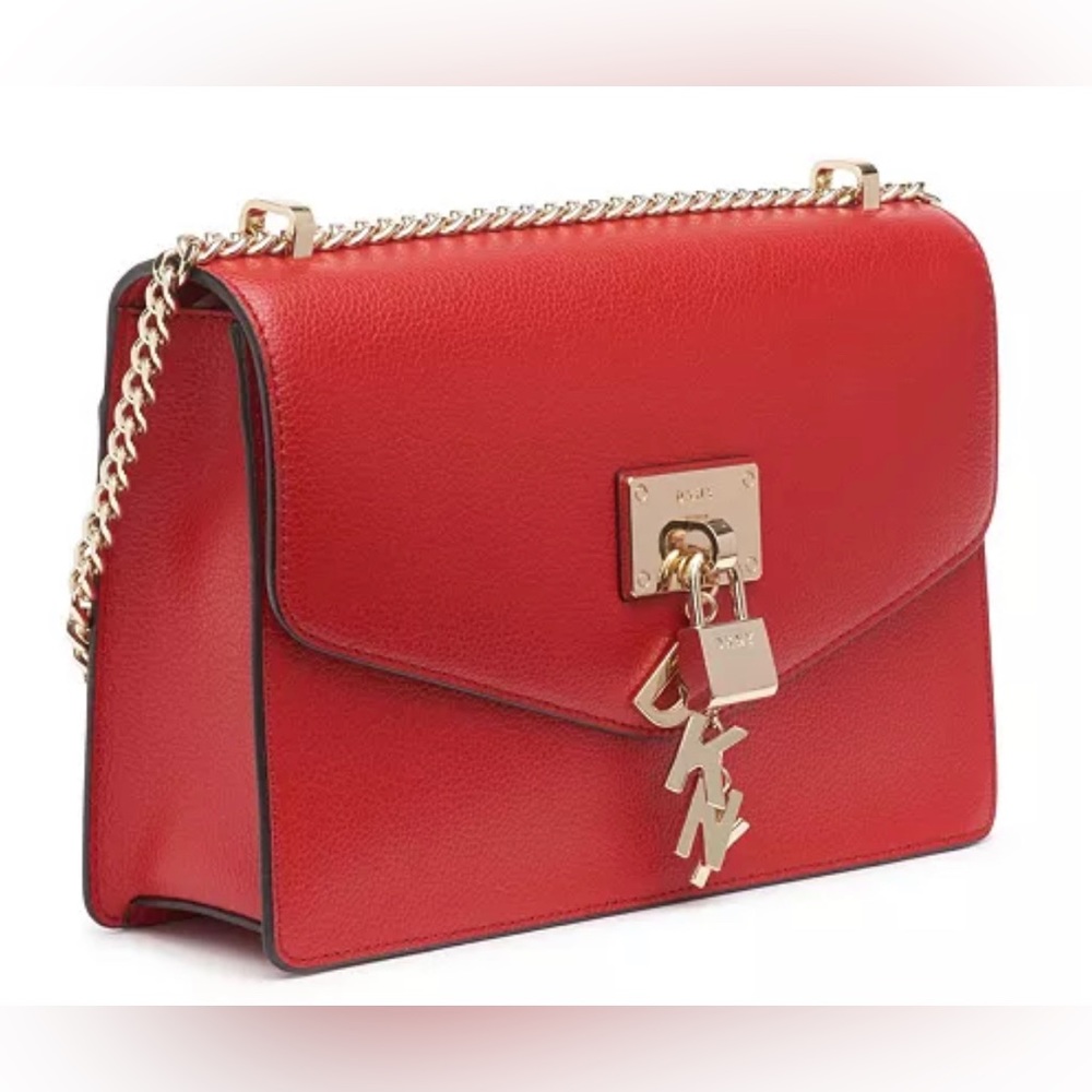 DKNY Elissa Leather Chain Strap Shoulder Bag